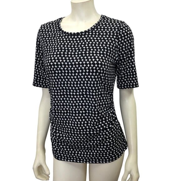 VINCE‎ CAMUTO SHORT SLEEVE BLOUSE PET LG - Picture 1 of 4